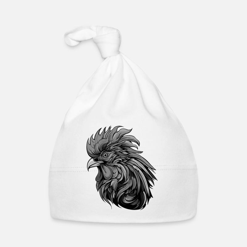 Portrait de coq Bonnet bio Bébé