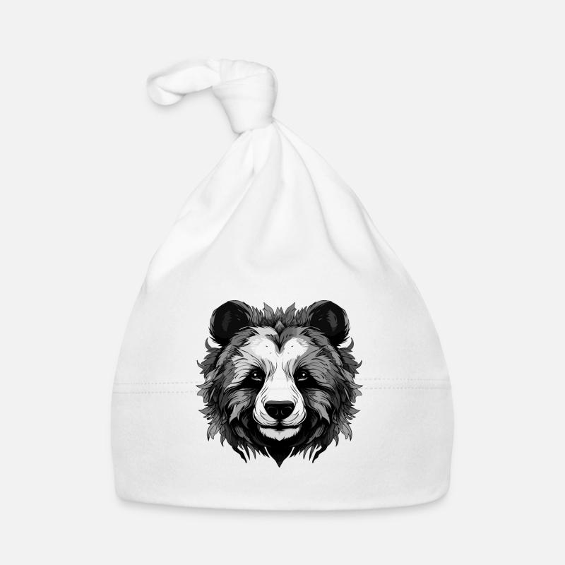 Panda Portrait Bonnet bio Bébé