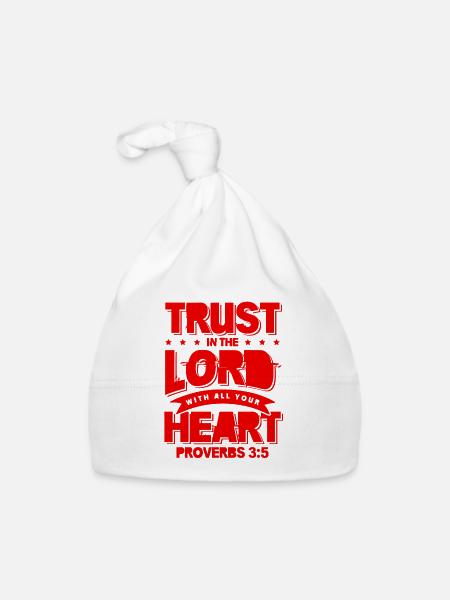 Bible Heart Trust - Bonnet bio Bébé - blanc - Devant