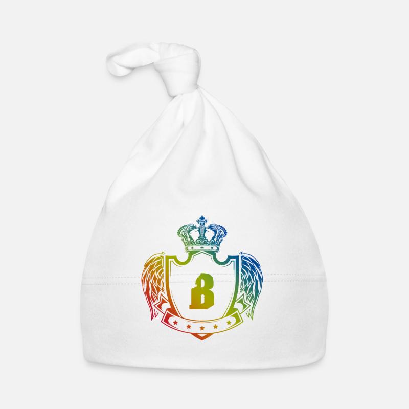 B Buchstabe Wappen Baby Bio-Mütze