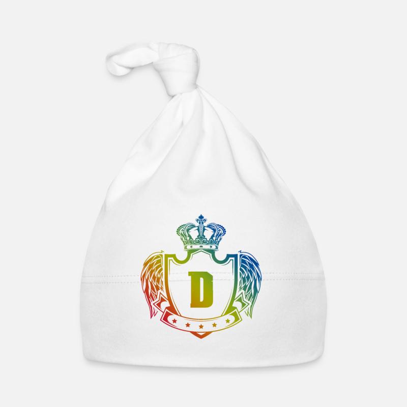 D Buchstabe Wappen Baby Bio-Mütze