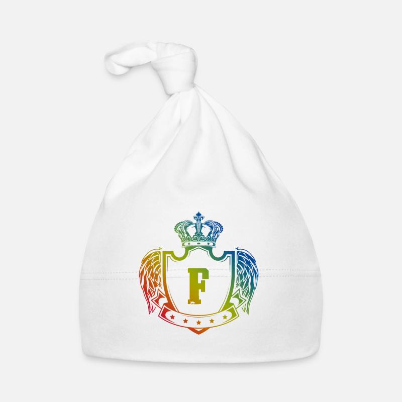 F Buchstabe Wappen Baby Bio-Mütze
