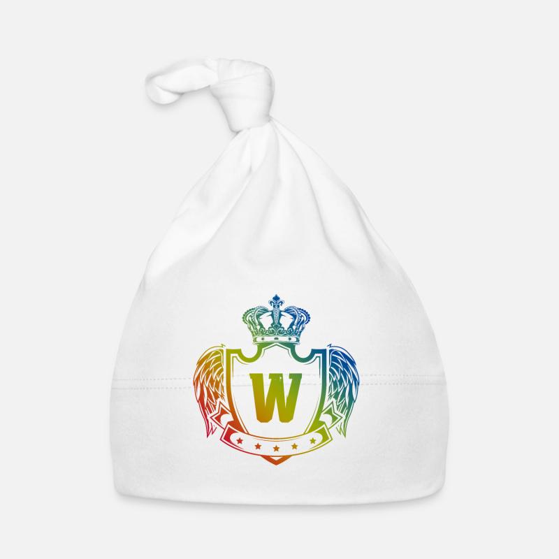 W Buchstabe Wappen Baby Bio-Mütze