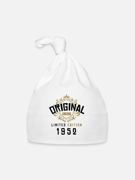 1952 limited edition birthday - Organic Baby Cap - white - Front