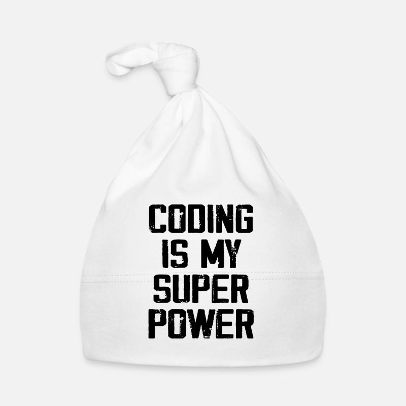 Coding Is My Super Power - Funny - Bonnet bio Bébé - blanc