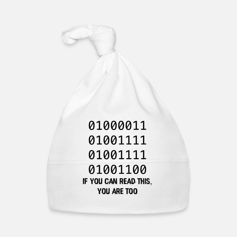 Cadeau Développeurs De Code Binaire Informatique Bonnet bio Bébé