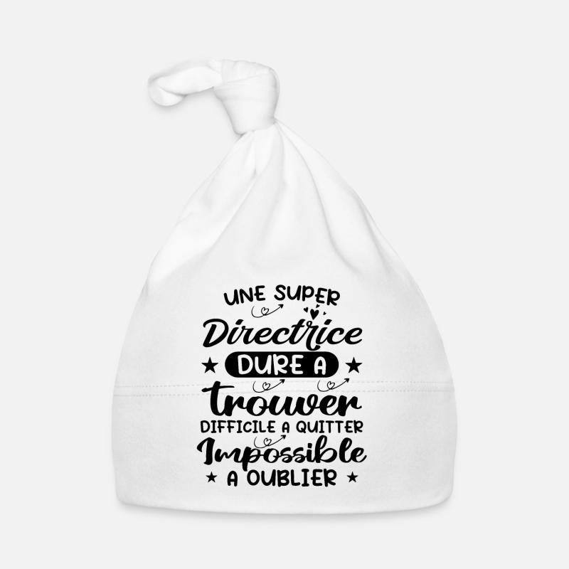 Une Super Directrice - Cadeau Directrice Bonnet bio Bébé