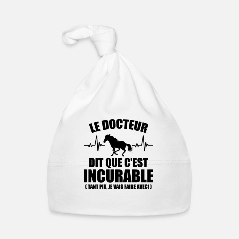 Cheval - c'est incurable Bonnet bio Bébé