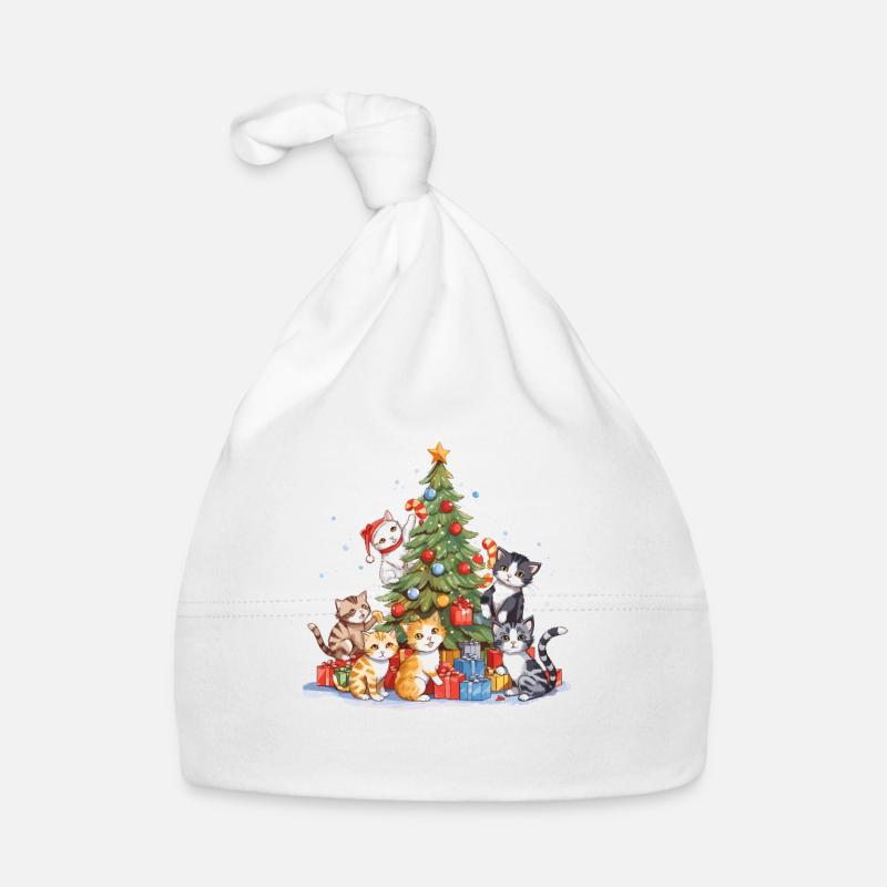 Arbre de Noël chats chat arbre chaton cadeau Bonnet bio Bébé