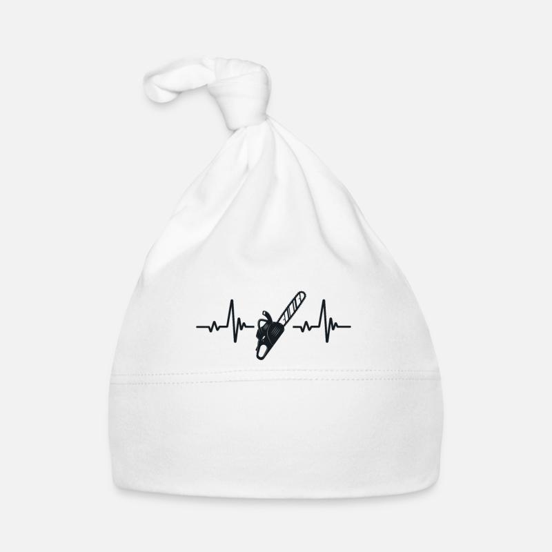 Tronçonneuse Heartbeat Lumberjack Bûcheron Bonnet bio Bébé