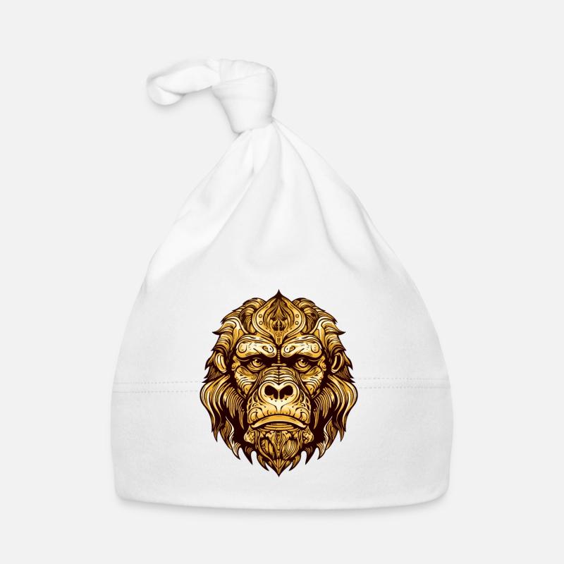 Animal à tête de gorille Bonnet bio Bébé