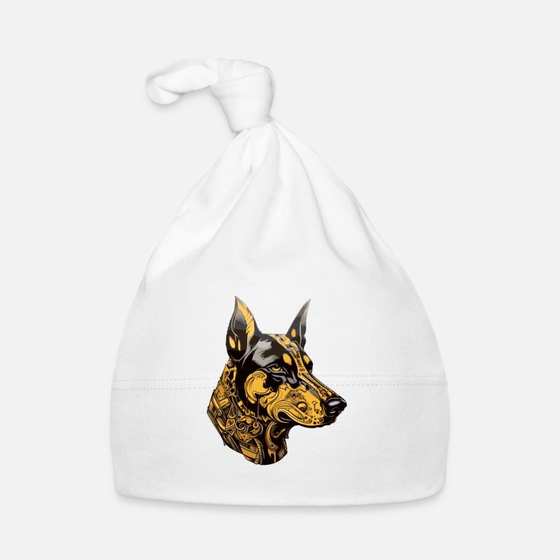 Doberman Hund Kopf Tier Baby Bio-Mütze