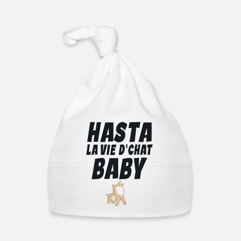 Chat - Amoureux des Chats - Chat Humour Bonnet bio Bébé