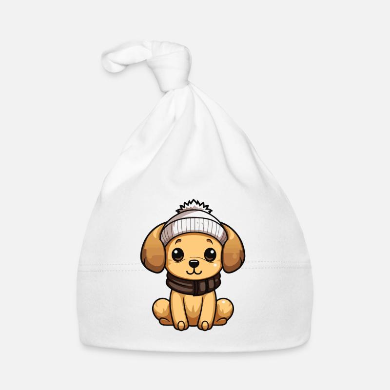 Bande dessinée d’hiver de chien Bonnet bio Bébé