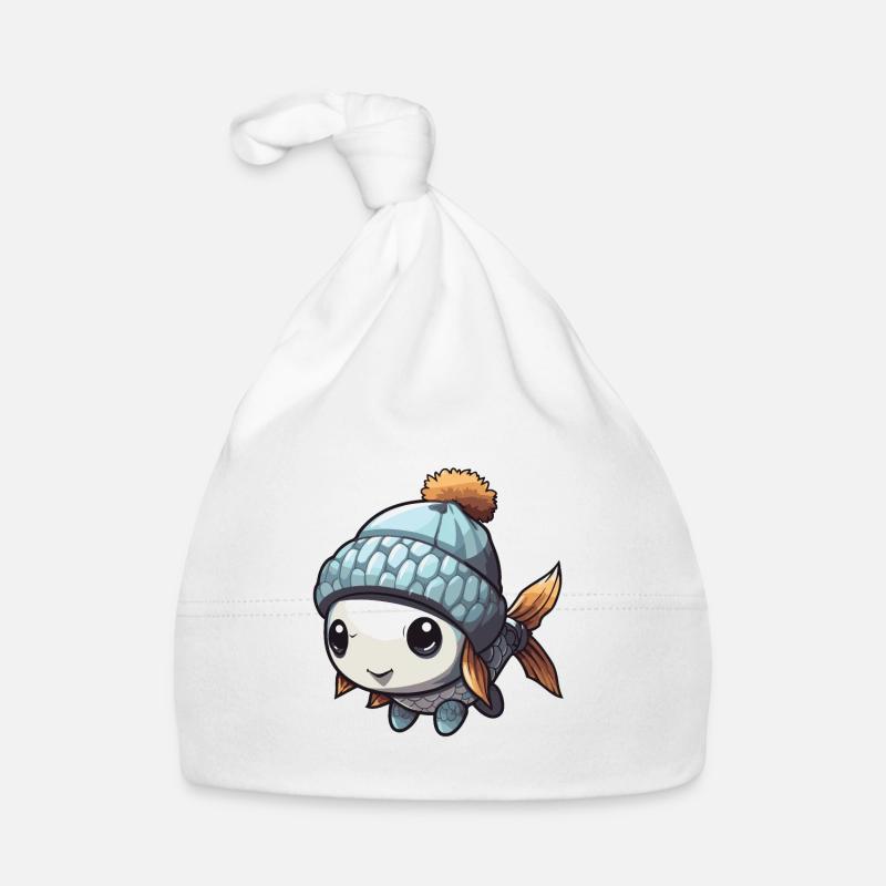 Fish Winter Comic Organic Baby Cap