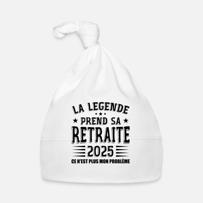 Retraite, Retraité, Retraitée Bonnet bio Bébé