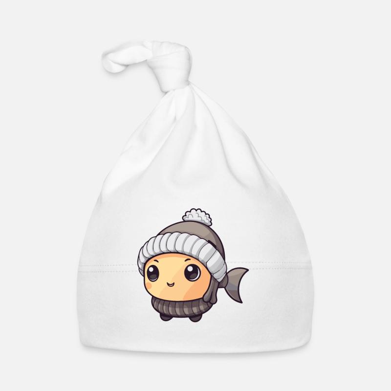 Fish Winter Comic Organic Baby Cap