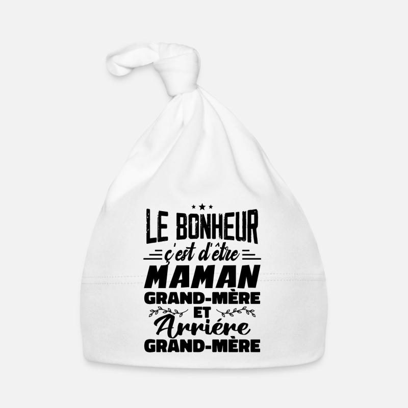 Arrière Grand Mère - Bonnet bio Bébé - blanc