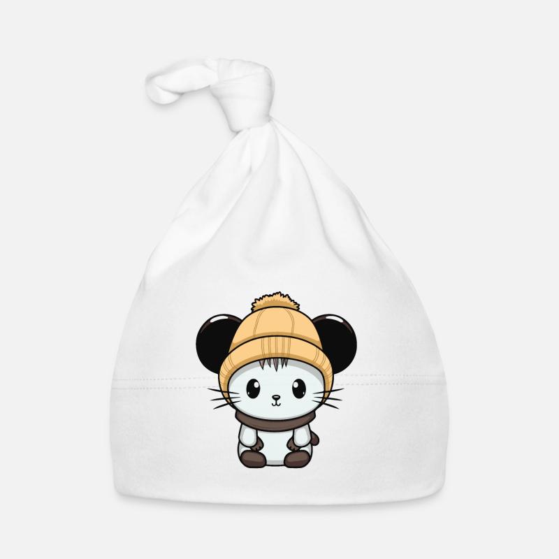 Mouse Winter Animal Cute Comic Organic Baby Cap