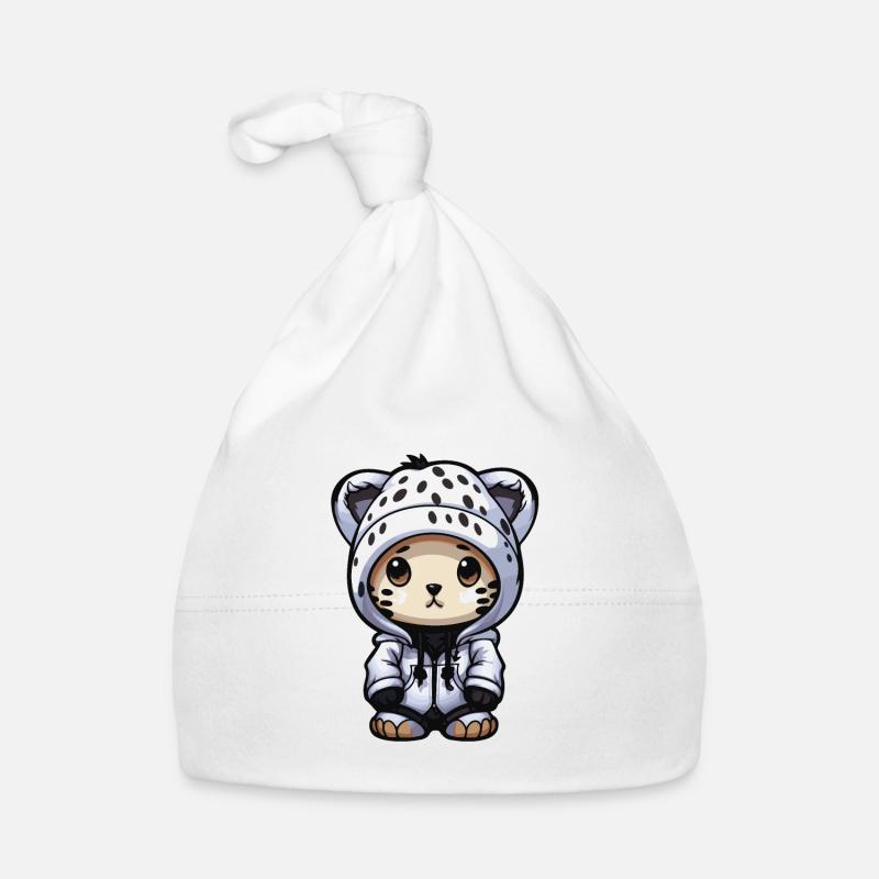 Snow Leopard Winter Leopard Animal Organic Baby Cap