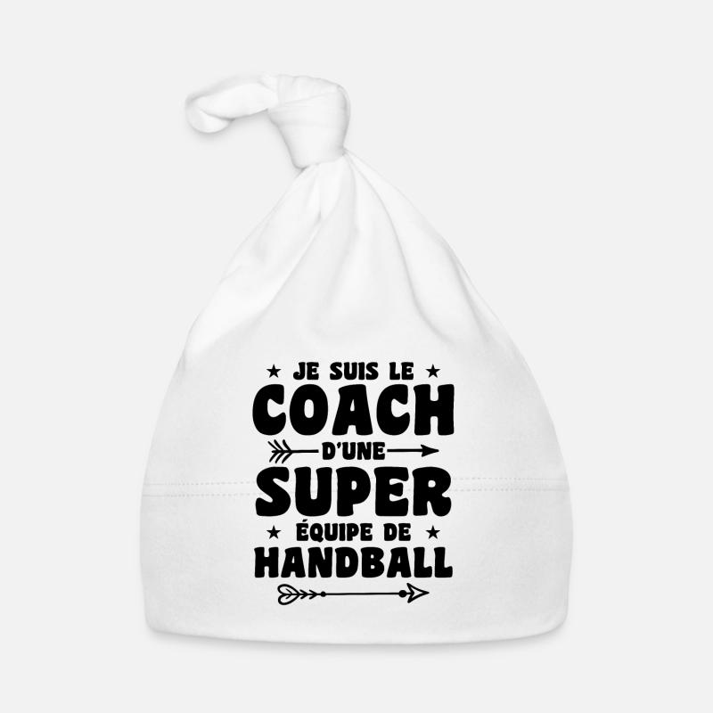 Je Suis Le Coach D'une Super Équipe De Handball Bonnet bio Bébé