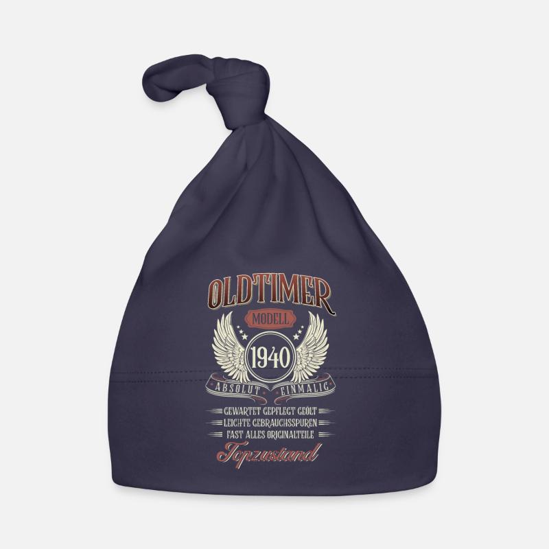 1940 Geboren Geburtstag Oldtimer Baby Bio-Mütze