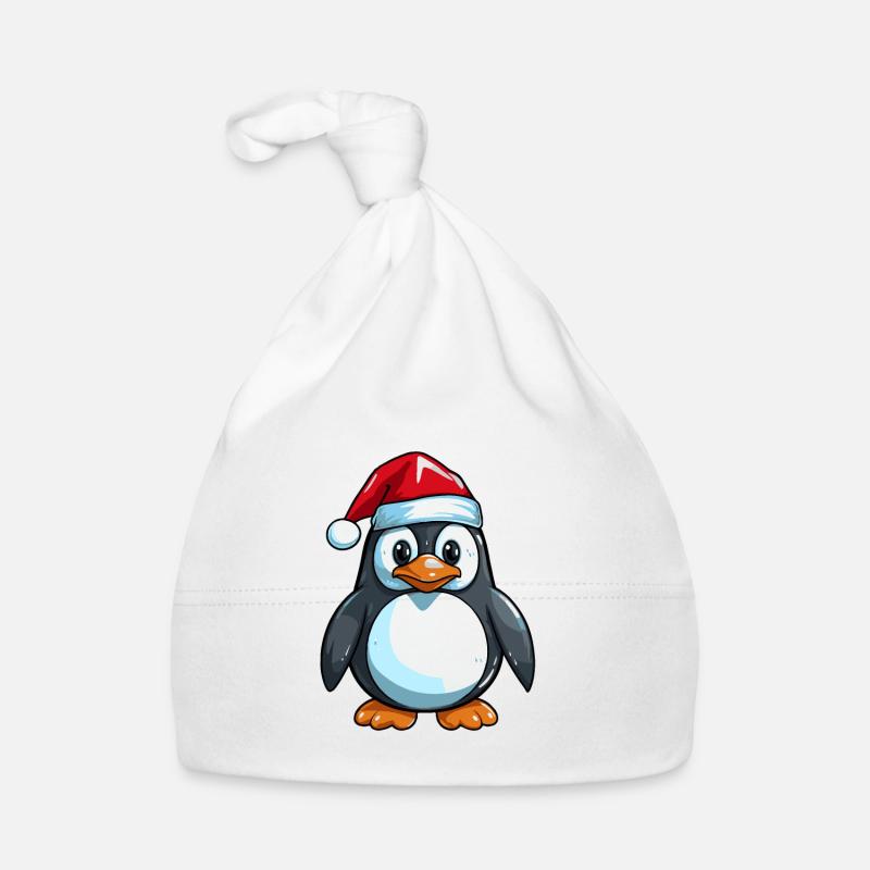 Pinguin Comic Weihnachten Baby Bio-Mütze