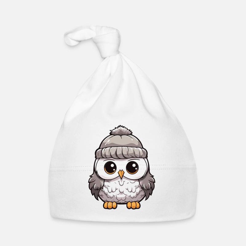 Eule Winter Tier Baby Comic Baby Bio-Mütze