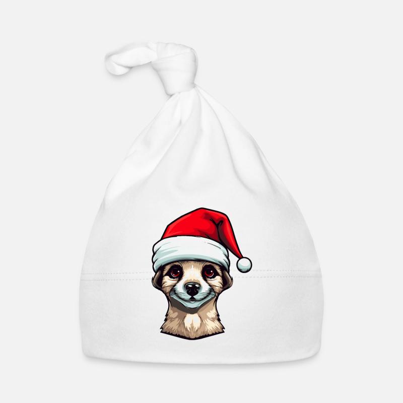 Suricate Noël Animal Portrait Noël Bonnet bio Bébé