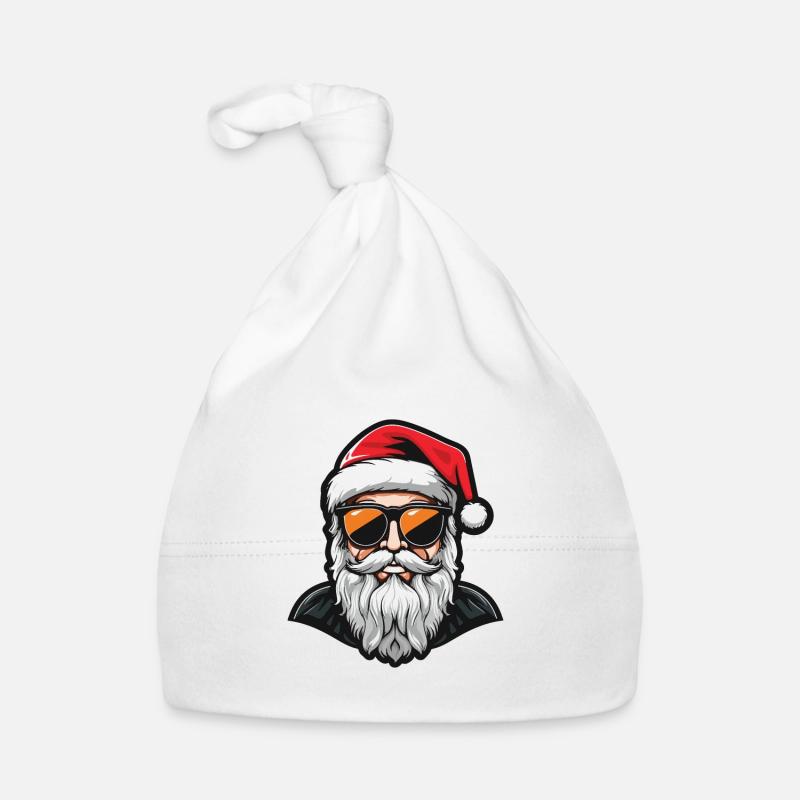 Weihnachtsmann Kopf Santa Cool Baby Bio-Mütze