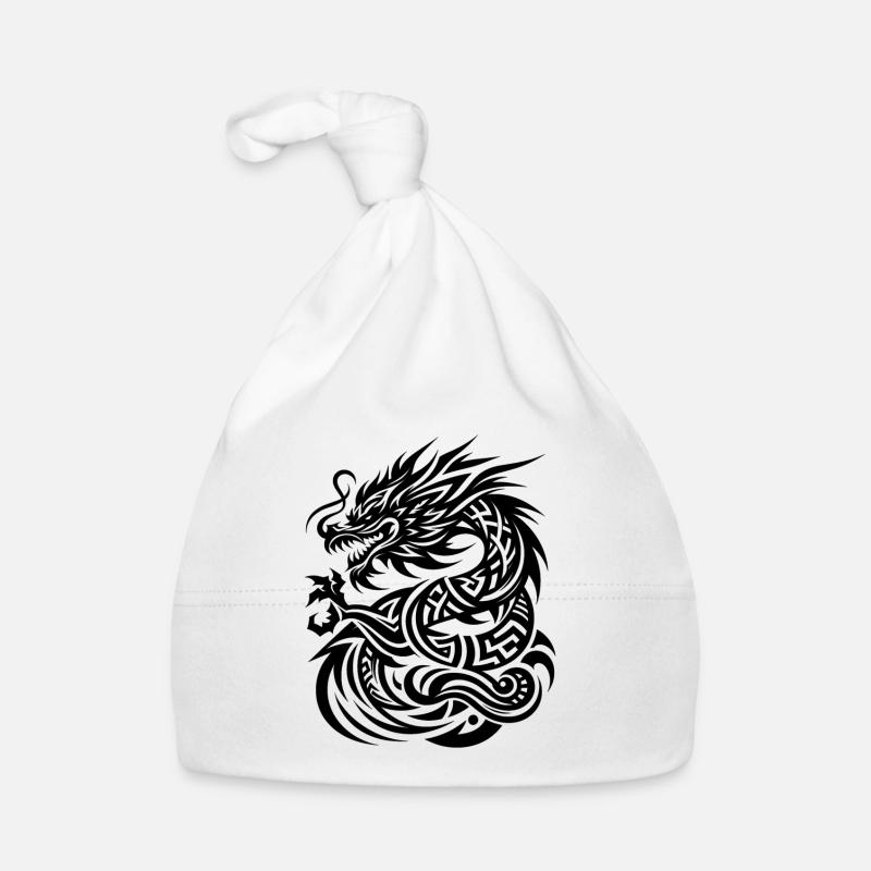 Dragon Tribal Tattoo Artistic Design Organic Baby Cap