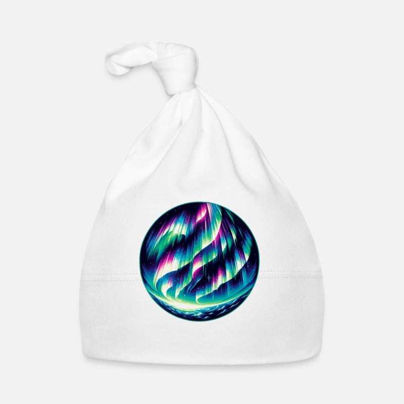 Aurora Borealis Enthusiast Northern Lights Lover Organic Baby Cap