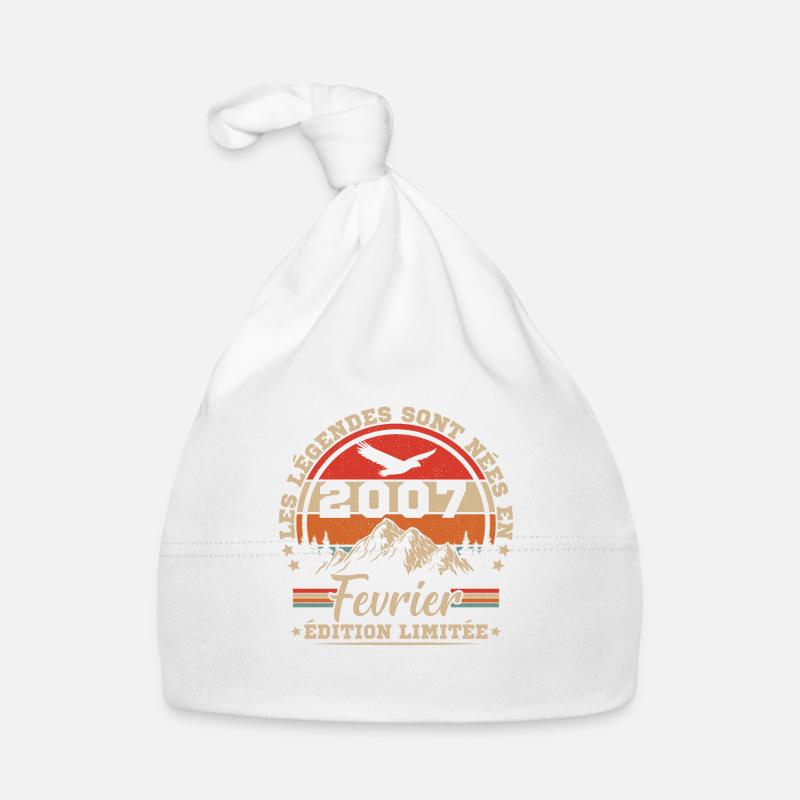 Février 2007 Vintage Anniversaire 2007 Cadeau Bonnet bio Bébé