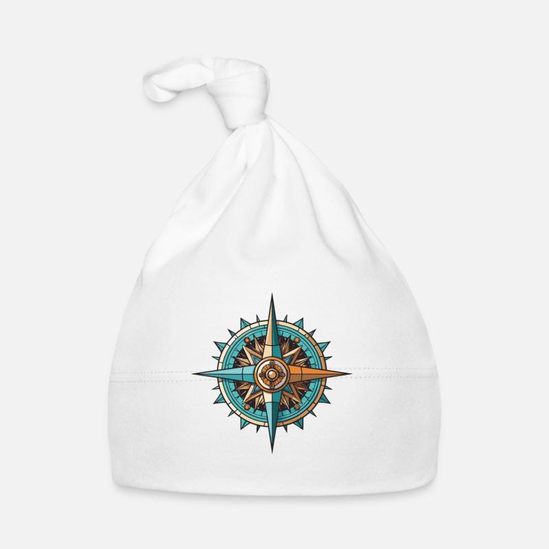 Compass Symbol Signpost Travel Organic Baby Cap