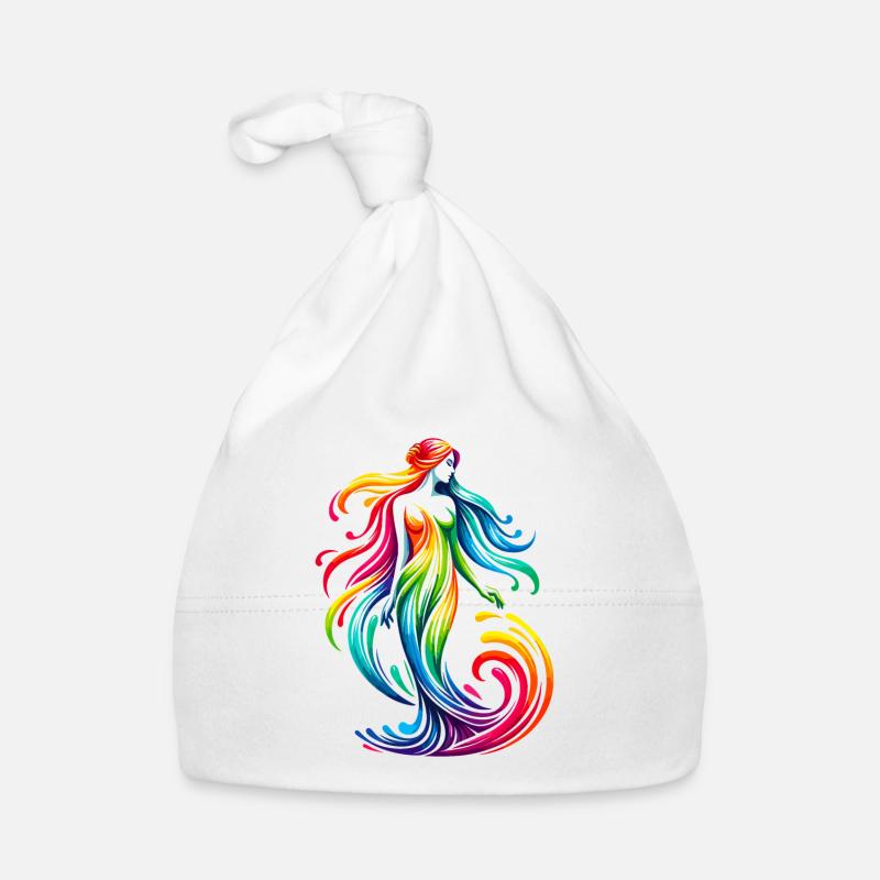 Jungfrau Sternzeichen Lebendiges Regenbogen-Design Baby Bio-Mütze