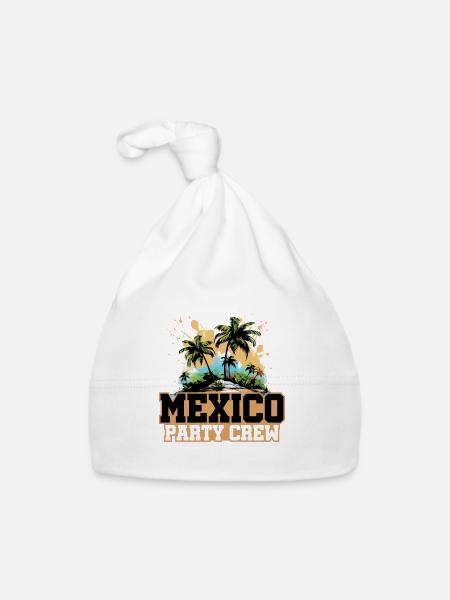 Vacances de l’équipage de la fête au Mexique - Bonnet bio Bébé - blanc - Devant