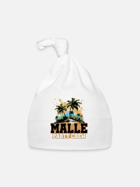 Vacances de Malle Party Crew - Bonnet bio Bébé - blanc - Devant