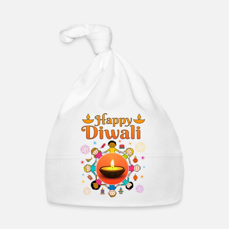 Joyeux Diwali pour les enfants Deepavali Wishes Bonnet bio Bébé