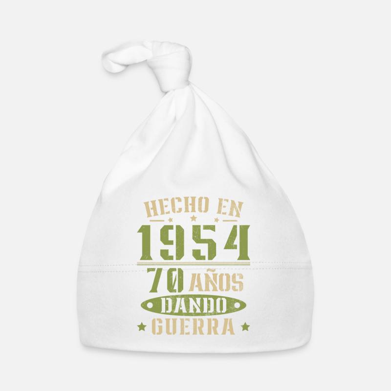 Fabriqué en 1954 Cadeau d’anniversaire 70 ans Bonnet bio Bébé