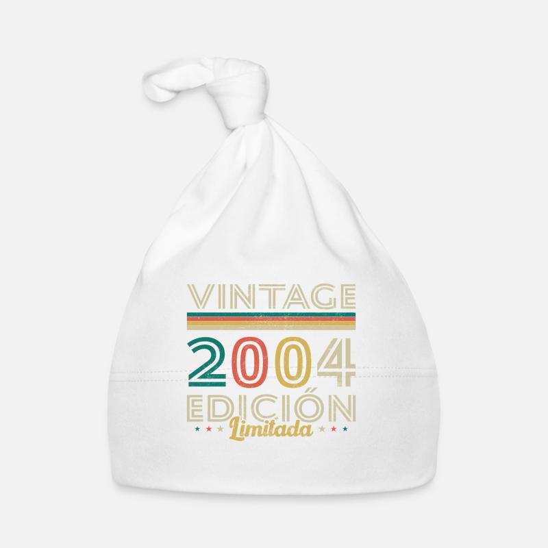 Vinatge 2004 Birthday Gift Organic Baby Cap