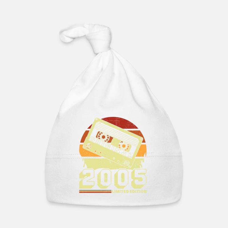 Original 2005 20e Anniversaire Cadeau Vintage - Bonnet bio Bébé - blanc