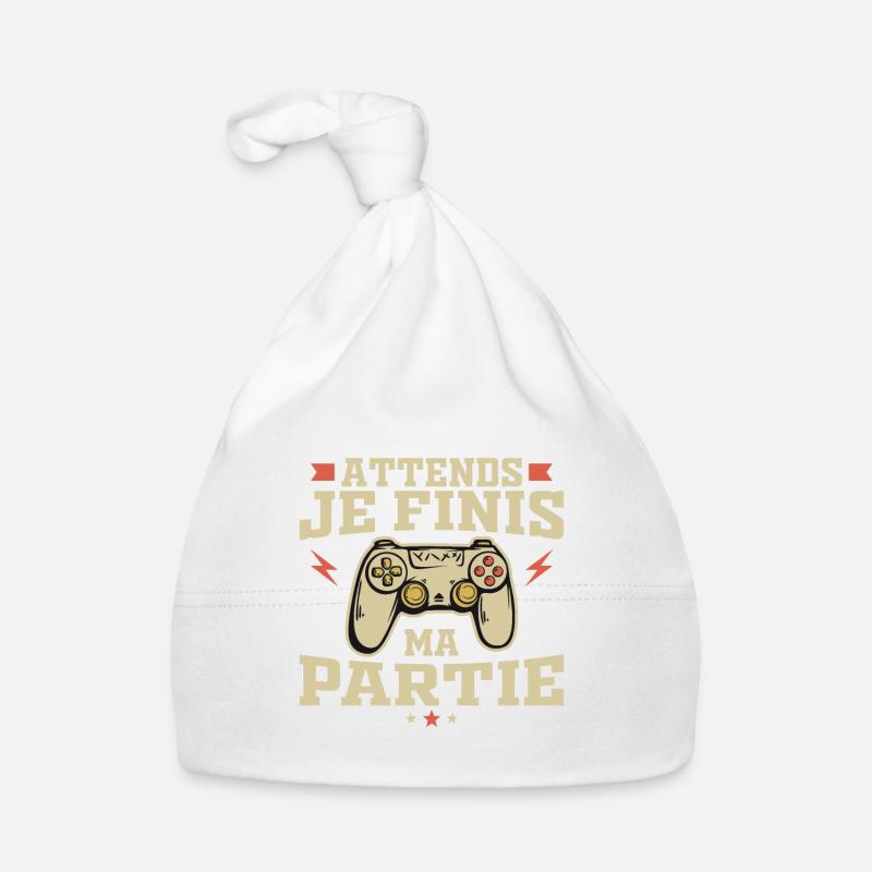 Attends Je Finis ma Partie Bonnet bio Bébé