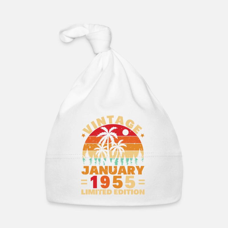 Cadeau D'anniversaire Nées En Janvier 1955 Bonnet bio Bébé
