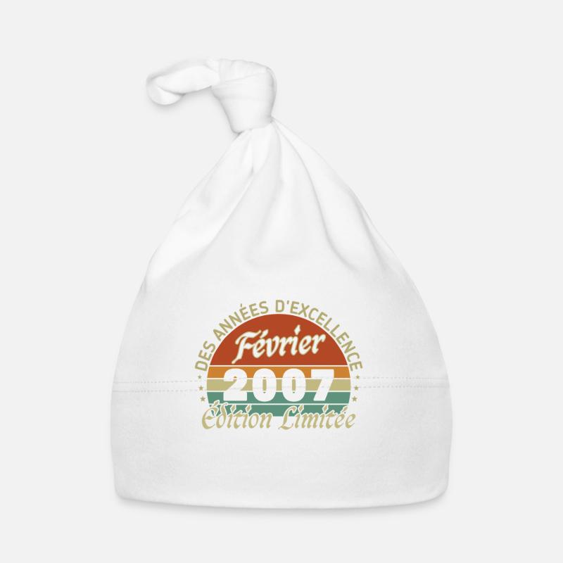 Février 2007 Vintage Anniversaire 2007 Cadeau Bonnet bio Bébé
