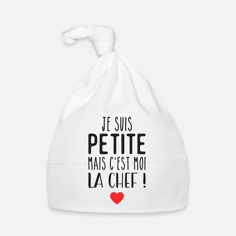 Je suis petite mais c'est moi la chef Bonnet bio Bébé