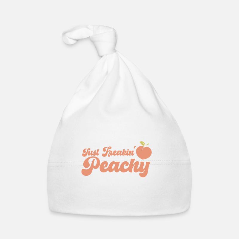 juste pêche - peach fruit dicton Bonnet bio Bébé