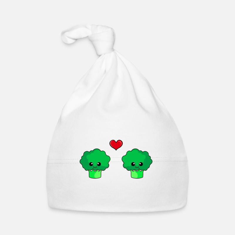 Broccoli Paar Liebe Comic Baby Bio-Mütze