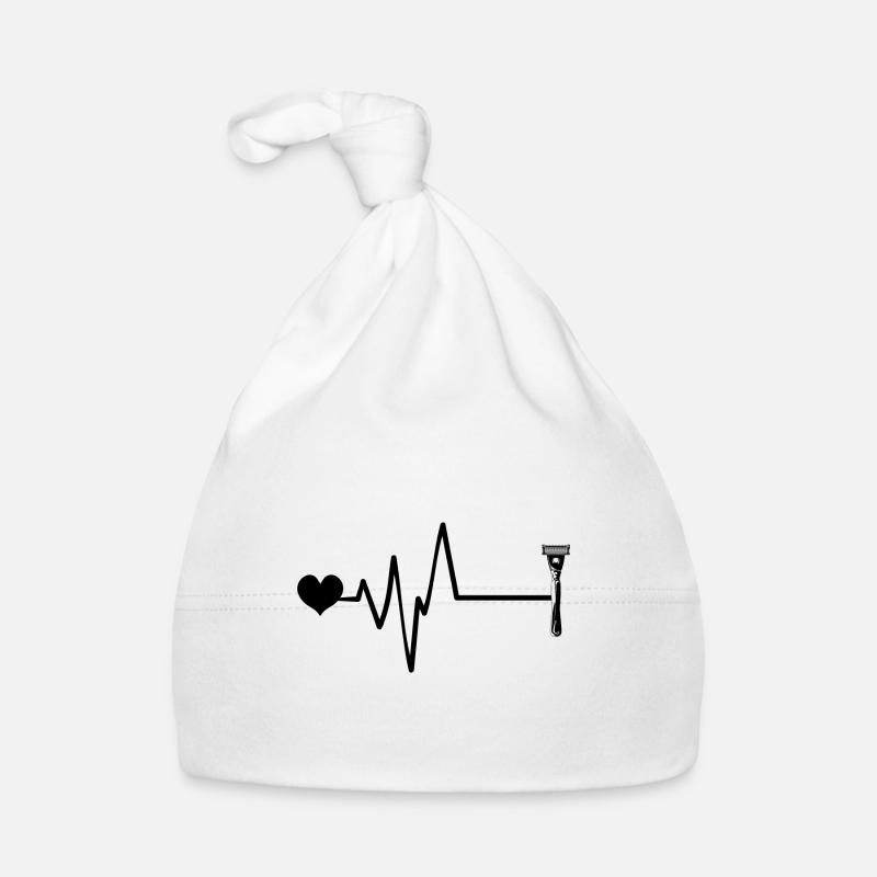 Razor Blade Pulse Heart Love Organic Baby Cap