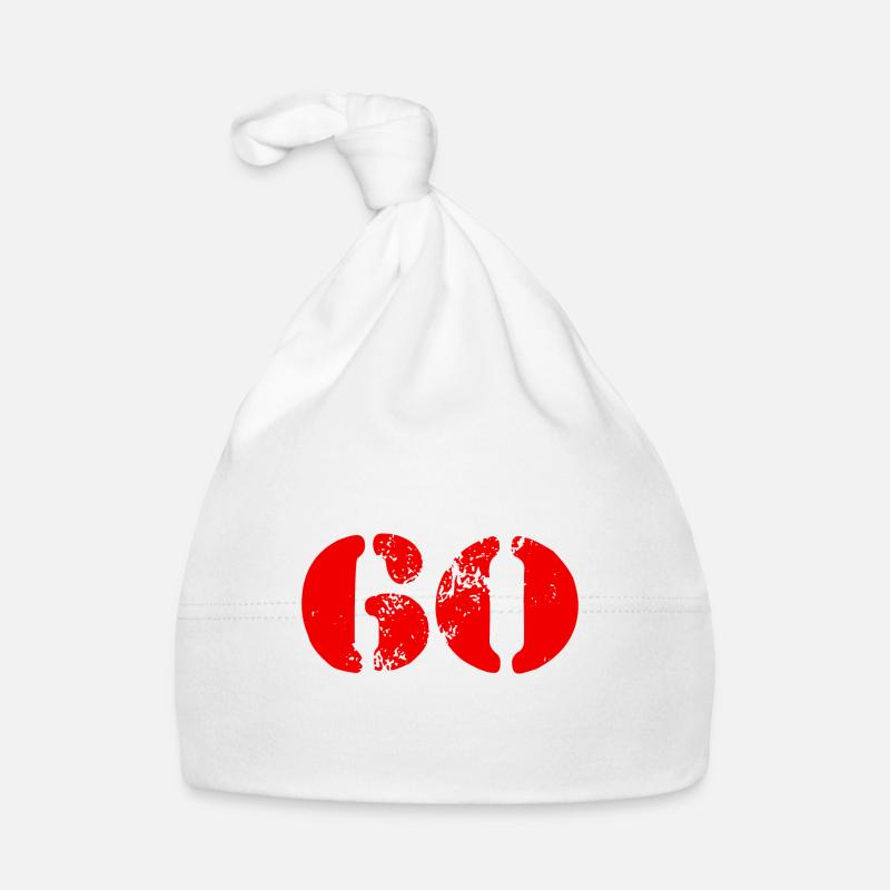 60 number symbol Organic Baby Cap