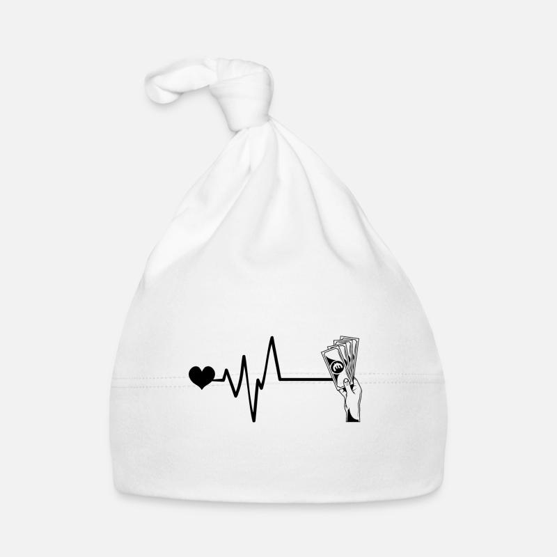 Cœur de pulsation d’argent Bonnet bio Bébé